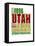 Utah Word Cloud Map-NaxArt-Framed Stretched Canvas