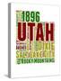 Utah Word Cloud Map-NaxArt-Stretched Canvas