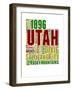 Utah Word Cloud Map-NaxArt-Framed Art Print