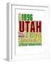 Utah Word Cloud Map-NaxArt-Framed Art Print