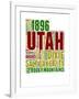 Utah Word Cloud Map-NaxArt-Framed Art Print