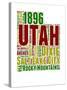 Utah Word Cloud Map-NaxArt-Stretched Canvas