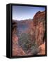 Utah, Zion National Park, from Canyon Overlook, USA-Alan Copson-Framed Stretched Canvas