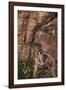 Utah, Zion National Park, Hikers on Zigzag Track in Zion Canyon Up West Rim Trail-David Wall-Framed Photographic Print