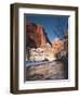Utah, Zion National Park, Landscape by the North Fork Virgin River, Winter, USA-Walter Bibikow-Framed Photographic Print