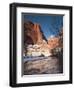 Utah, Zion National Park, Landscape by the North Fork Virgin River, Winter, USA-Walter Bibikow-Framed Photographic Print