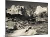 Utah, Zion National Park, Mountain Sunrise by the North Fork Virgin River, Winter, USA-Walter Bibikow-Mounted Photographic Print
