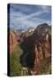 Utah, Zion National Park, Observation Point, Canyonseen from Angels Landing-David Wall-Stretched Canvas