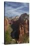 Utah, Zion National Park, Observation Point, Canyonseen from Angels Landing-David Wall-Stretched Canvas