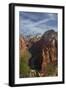 Utah, Zion National Park, Observation Point, Canyonseen from Angels Landing-David Wall-Framed Premium Photographic Print