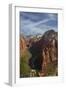 Utah, Zion National Park, Observation Point, Canyonseen from Angels Landing-David Wall-Framed Premium Photographic Print