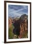 Utah, Zion National Park, Observation Point, Canyonseen from Angels Landing-David Wall-Framed Photographic Print