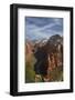 Utah, Zion National Park, Observation Point, Canyonseen from Angels Landing-David Wall-Framed Photographic Print