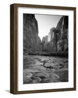 Utah, Zion National Park, the Narrows of North Fork Virgin River, USA-Alan Copson-Framed Photographic Print