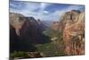 Utah, Zion National Park, View from Top of Angels Landing into Zion Canyon-David Wall-Mounted Photographic Print