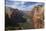 Utah, Zion National Park, View from Top of Angels Landing into Zion Canyon-David Wall-Stretched Canvas