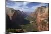 Utah, Zion National Park, View from Top of Angels Landing into Zion Canyon-David Wall-Mounted Photographic Print