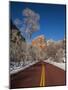 Utah, Zion National Park, Zion Canyon Scenic Drive, Winter, USA-Walter Bibikow-Mounted Photographic Print