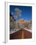 Utah, Zion National Park, Zion Canyon Scenic Drive, Winter, USA-Walter Bibikow-Framed Photographic Print