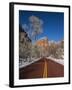 Utah, Zion National Park, Zion Canyon Scenic Drive, Winter, USA-Walter Bibikow-Framed Photographic Print