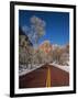 Utah, Zion National Park, Zion Canyon Scenic Drive, Winter, USA-Walter Bibikow-Framed Photographic Print