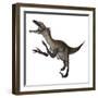 Utahraptor Dinosaur Roaring-Stocktrek Images-Framed Art Print