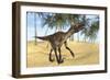 Utahraptor in a Prehistoric Environment-null-Framed Art Print