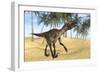 Utahraptor in a Prehistoric Environment-null-Framed Art Print