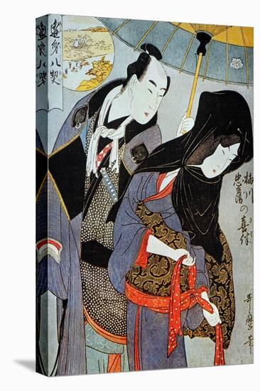 Utamaro: Lovers, 1797-Kitagawa Utamaro-Stretched Canvas