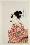 Poppin O Fuku Onna-Utamaro-Framed Stretched Canvas