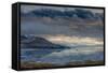 Utan, Antelope Island State Park. Clouds over a Wintery Great Salt Lake-Judith Zimmerman-Framed Stretched Canvas