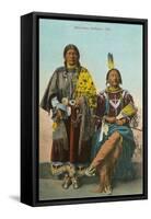 Ute Chief and Squaw-null-Framed Stretched Canvas