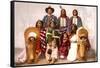 Ute Indians, Chief Sevara and Family-null-Framed Stretched Canvas