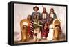 Ute Indians, Chief Sevara and Family-null-Framed Stretched Canvas