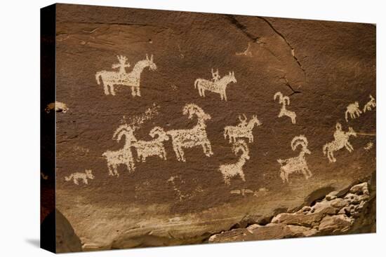 Ute Petroglyphs, Arches National Park, Utah, USA-Roddy Scheer-Stretched Canvas