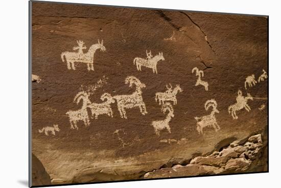 Ute Petroglyphs, Arches National Park, Utah, USA-Roddy Scheer-Mounted Photographic Print