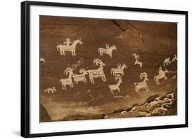 Ute Petroglyphs, Arches National Park, Utah, USA-Roddy Scheer-Framed Photographic Print