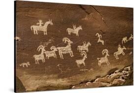 Ute Petroglyphs, Arches National Park, Utah, USA-Roddy Scheer-Stretched Canvas