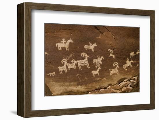 Ute Petroglyphs, Arches National Park, Utah, USA-Roddy Scheer-Framed Photographic Print