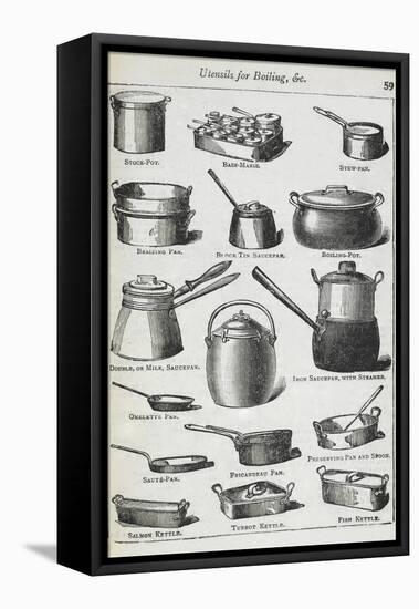 Utensils For Boiling Etc-Isabella Beeton-Framed Stretched Canvas