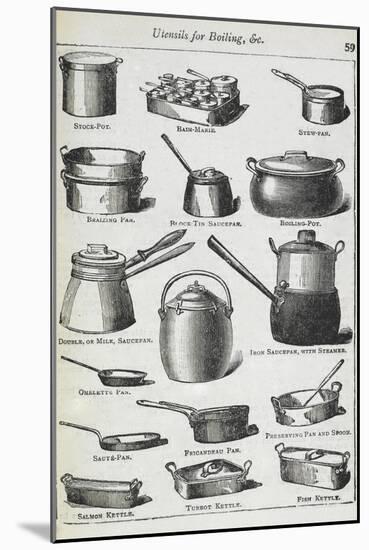 Utensils For Boiling Etc-Isabella Beeton-Mounted Giclee Print