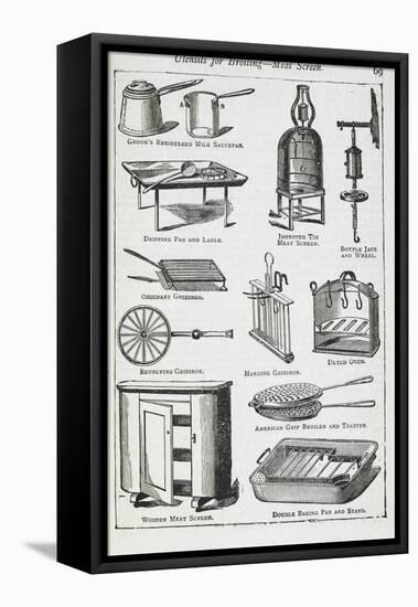 Utensils For Broiling - Meat Screen, Including Various Grills-Isabella Beeton-Framed Stretched Canvas