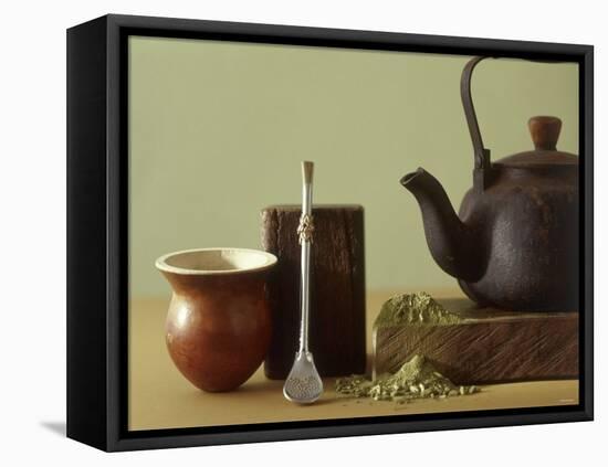 Utensils for Chimarrao: Silver Straw, Infusing Bowl-Ricardo De Vicq De Cumptich-Framed Stretched Canvas