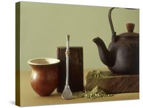 Utensils for Chimarrao: Silver Straw, Infusing Bowl-Ricardo De Vicq De Cumptich-Stretched Canvas