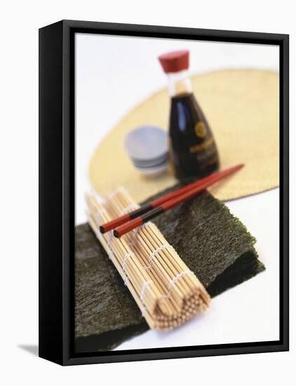 Utensils for Preparing Sushi-Peter Medilek-Framed Stretched Canvas