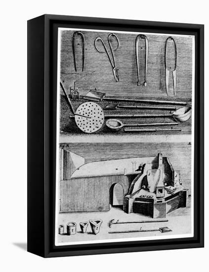 Utensils of a Glass Blower-null-Framed Stretched Canvas