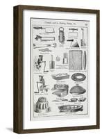 Utensils Used in Making Pastry, Including Various Knives, Moulds and Tins-Isabella Beeton-Framed Giclee Print