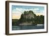 Utica, Illinois, View of Starved Rock State Park from the Water-Lantern Press-Framed Art Print