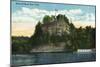 Utica, Illinois, View of Starved Rock State Park from the Water-Lantern Press-Mounted Art Print