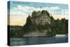 Utica, Illinois, View of Starved Rock State Park from the Water-Lantern Press-Stretched Canvas